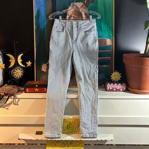 Denver Hayes Light Blue and White Striped Pants Size 6